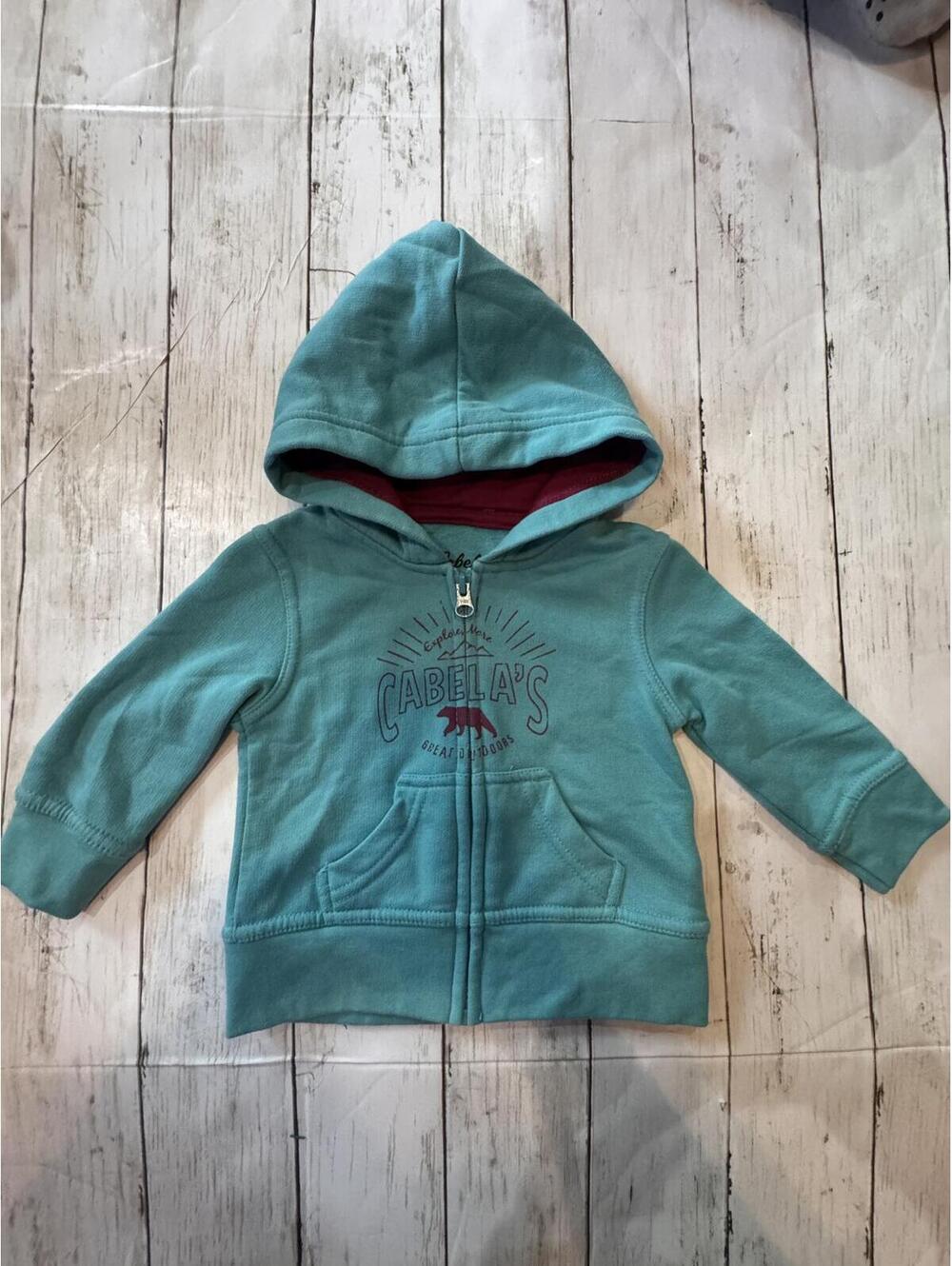 Cabela’s Baby Zip Hoodie Jacket 12-18 Months Teal Outdoors